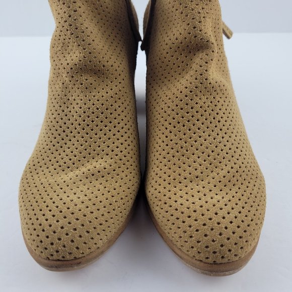 Dolce Vita Sable Camel Suede Leather Ankle Bootie - Picture 4 of 14